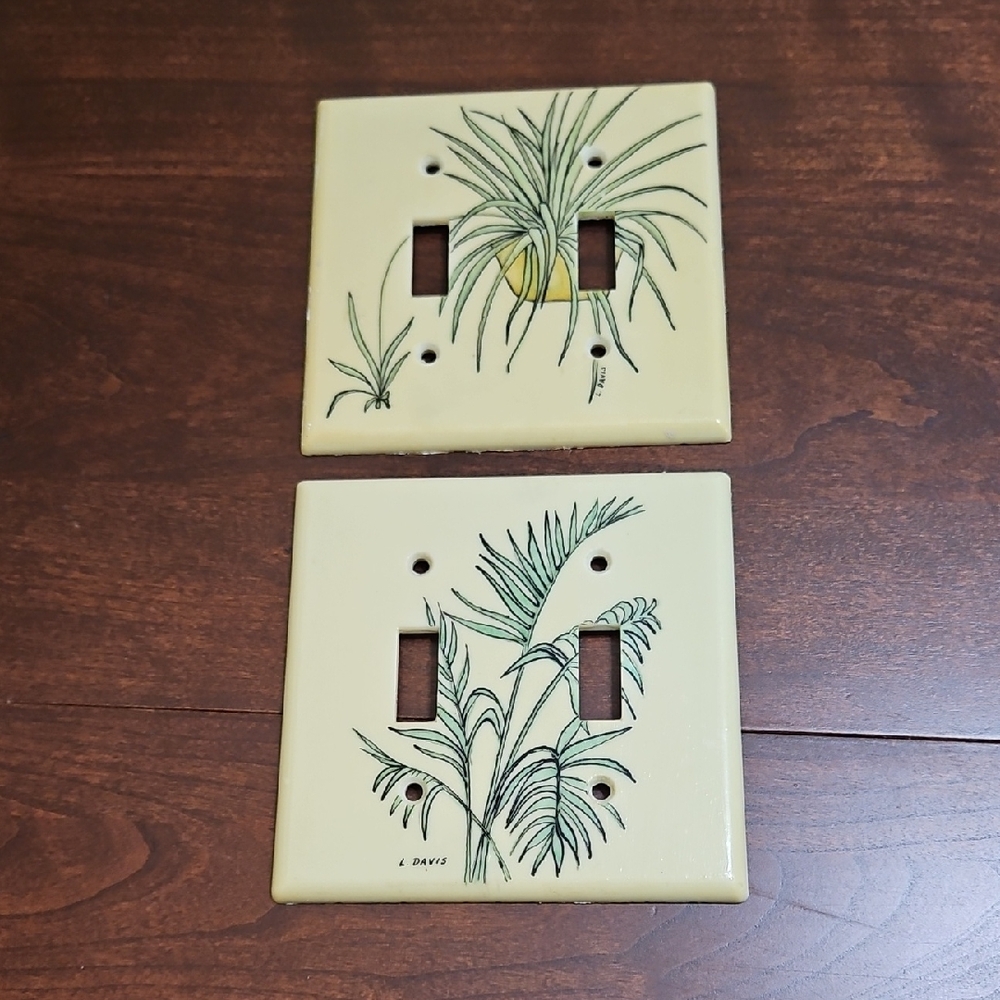 Set Of 2 Double Light Switch Plates